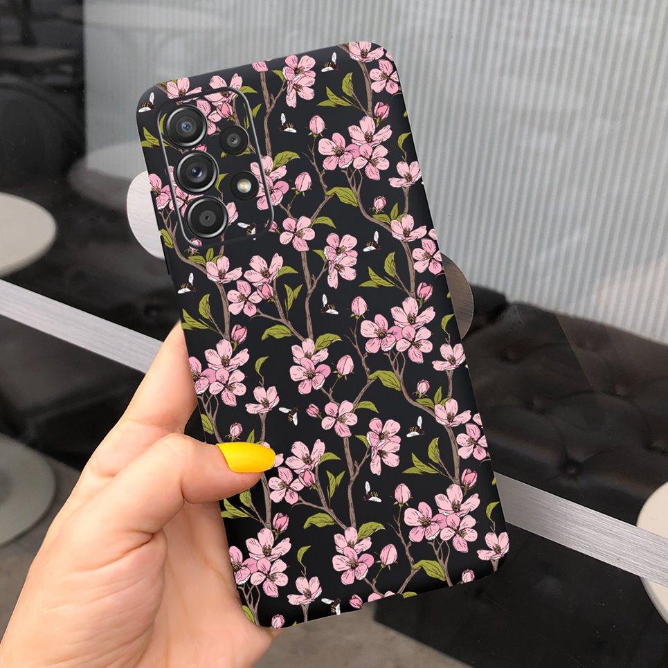 Чехол с цветами для женщин и девушек Samsung Galaxy A23 M23 5G Чехол-оболочка Ударопрочный Защитный Бампер Для Чехла Samsung M23 A23 A 23