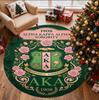 Alpha Kappa Alpha Pattern Round Rug, Indoor/Outdoor Mat, for Picnic, Gameroom, Bedroom, Office, Living Room, Home Decor Carpet, Birthday Gift