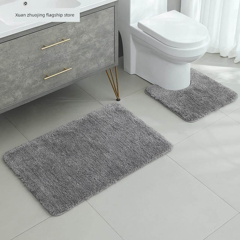 Bathroom Absorbent Floor Mat Bathroom Toilet U-Shaped Mat Bathroom Entrance Door Non-Slip Pedal Mat Toilet Carpet