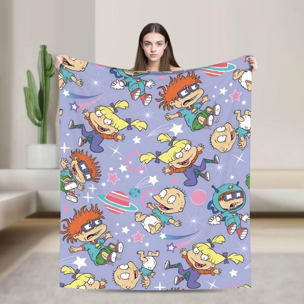 Rugrats Chuckie Finster Blanket Travel Flannel Throw Blanket For Outdoor Super Warm Custom Quality Bedspread Birthday Present