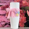 Silicone Cup Sleeve for 40oz Tumblers DIY Bow & Floral Charm Kit Non-Slip Protective Cover Dishwasher-Safe Gift for Tumbler Lovers