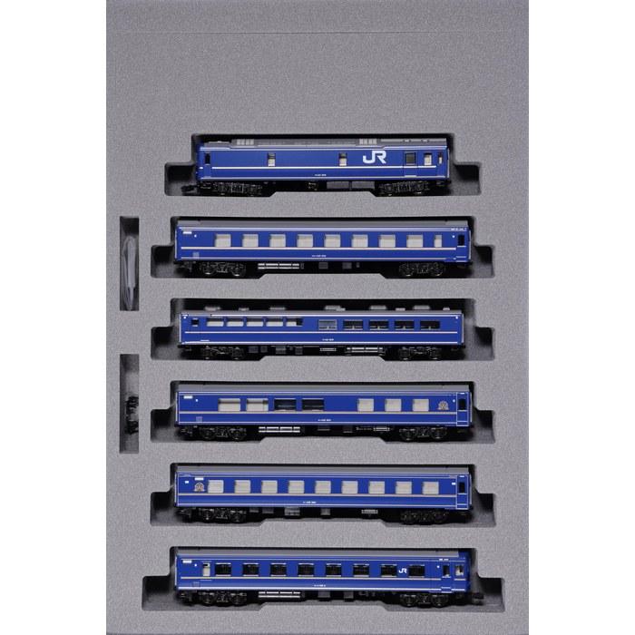 KATO N Gauge 24 Series Sleeper Limited Express "Hokutosei" Deluxe 6-Car Basic Set, Railway Model Passenger Car 10-831, Multicolor, 1/150