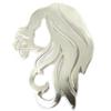 [P0738] - Silver 'Face' Designer Brooch - 90x65 Mm