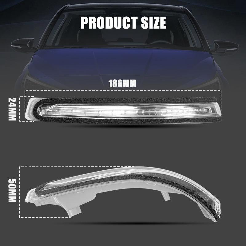 Left Right Car Side Mirror Lights 87624-C8000 Turn Signal Indicator Blinker Lights For Hyundai i20 2014 2015 2016 2017 2018-2020