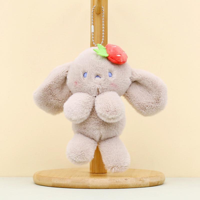 Очаровательный плюшевый брелок-зайчик, мягкая набивная игрушка, милый кролик, подвеска для сумки, в нескольких цветах