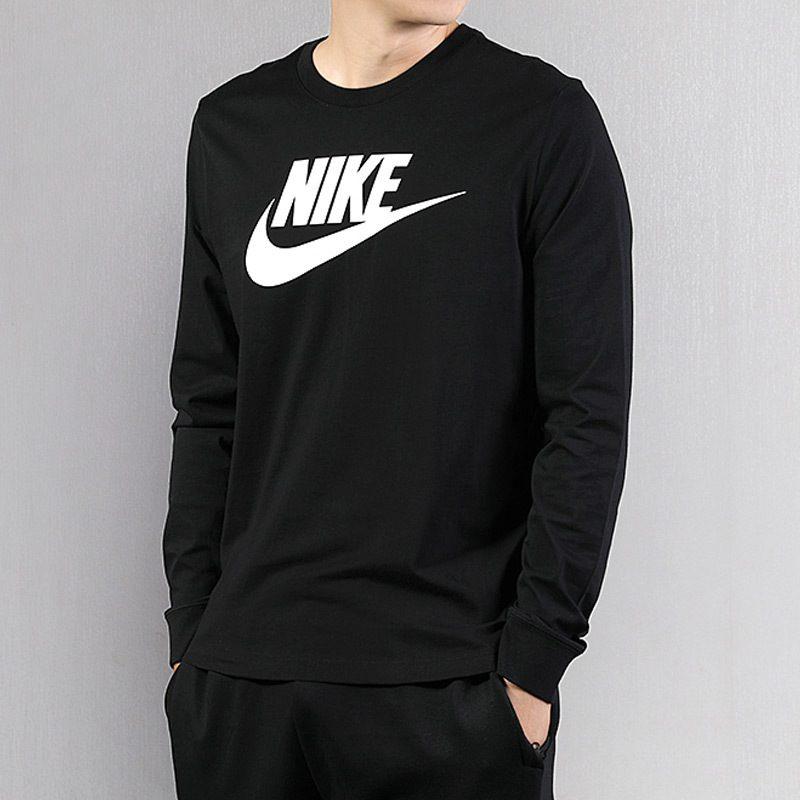 Nike Футболки Мужские Черные С Круглым Вырезом Умеренный Прямой Крой CI6292-010