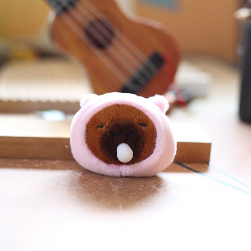 Cute Cute Bubbles and Bubbles, Kapibala Small Pendant, Plush Toy, Capybara Bag, Hanging Ornament Keychain