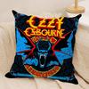 LOGO OOzzy Osbourne  Cushion Cover Silky Short Plush Invisible Zipper Dustproof Sofa Pillow Case for Home Decor