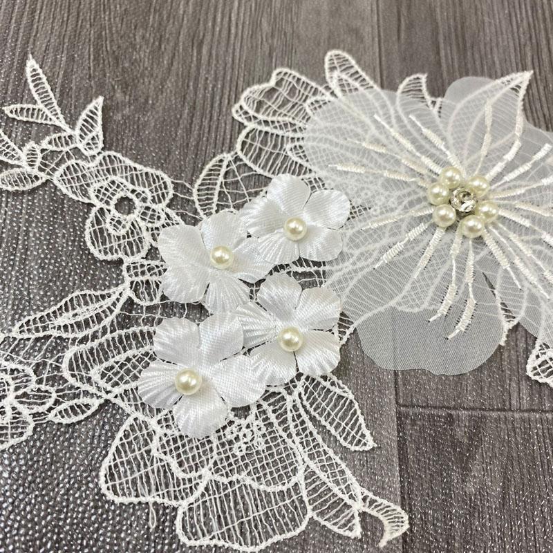 Кружево своими руками аппликация нашивка декоративная жемчужная ткань наклейка стразы несколько стилей модные аксессуары