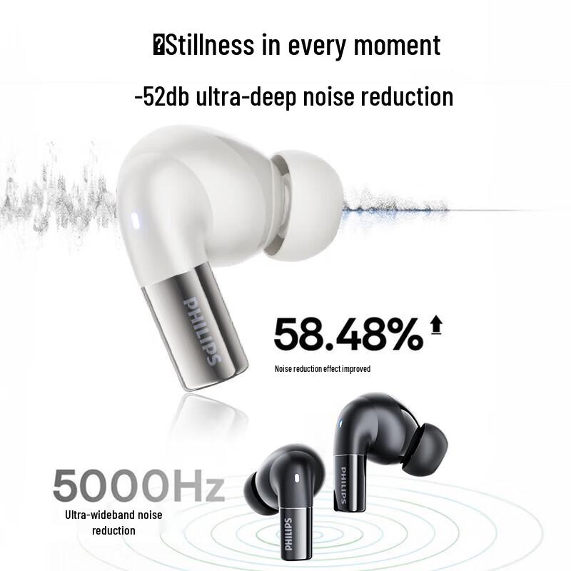 Беспроводные наушники-вкладыши Philips TAT3569 с шумоподавлением
