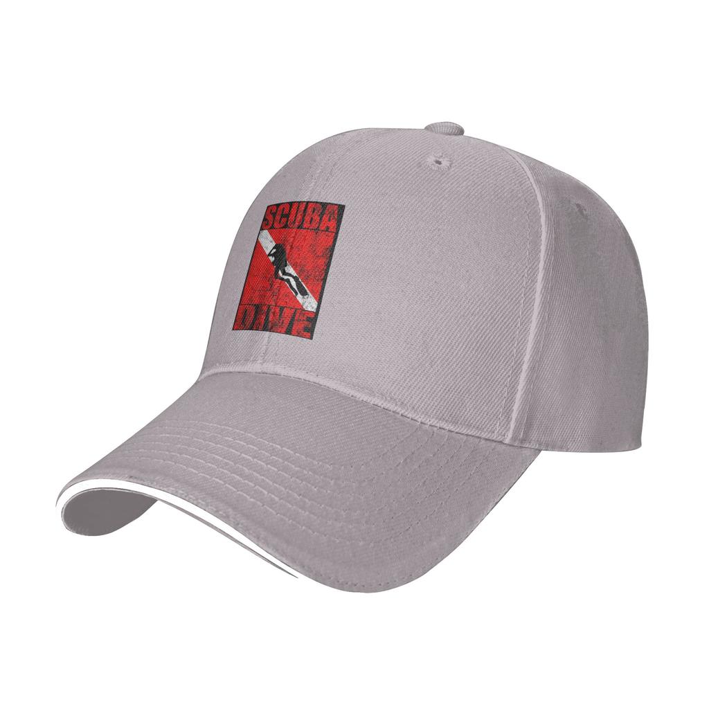 Scuba Dive Diver Down Flag Diving Gear Cap Casual Baseball Caps Adjustable Hat Hip Hop Summer Unisex Baseball Hats Customizable