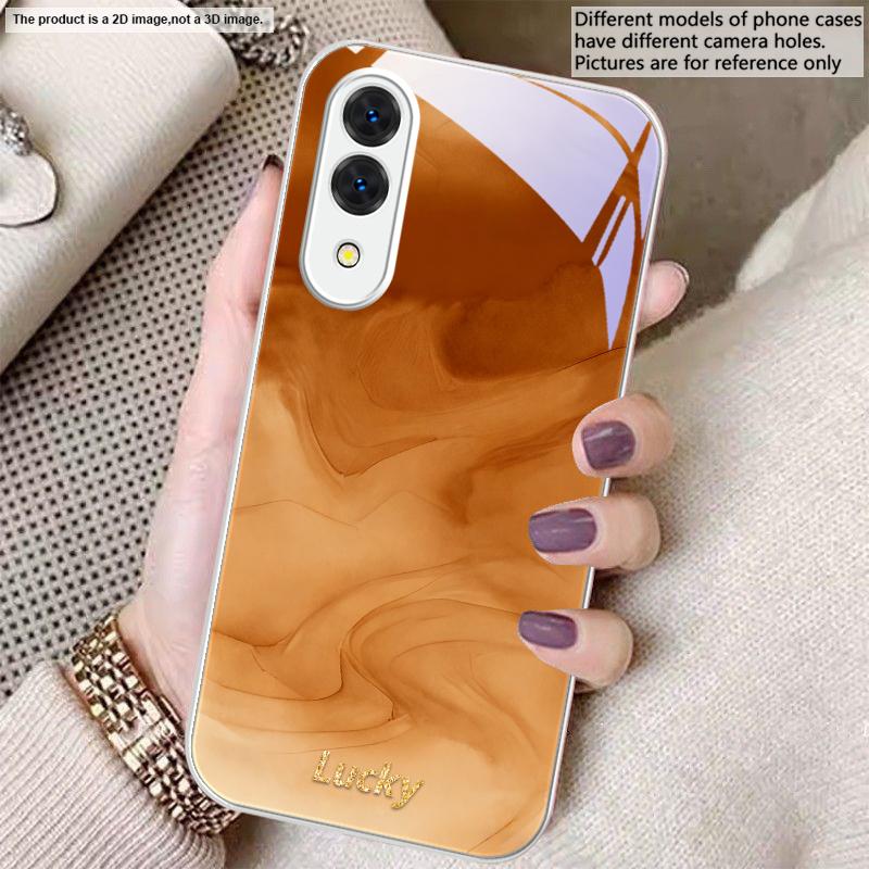 Чернильная wash коннотация синий Для Samsung S26 S22 S8 9 10 S20 Ultra S21 Pro S22 Plus S23 FE S24 Ultra S25 Edge S24+ Стеклянный чехол для телефона