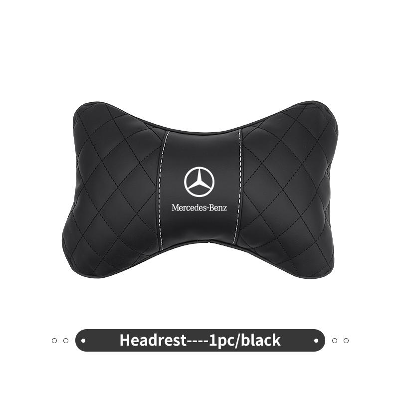 Car Headrest Neck Pillow Seat Neck Lumbar Support Waist Cushion For Benz AMG A C E S G Class W201 W210 W108 W204 W205 W203 BL1