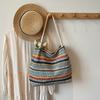 Пляжный отдых Соломенная плетеная сумка Женская большая вместимость Радужная сумка-тоут Дорожная сумка для поездок на работу