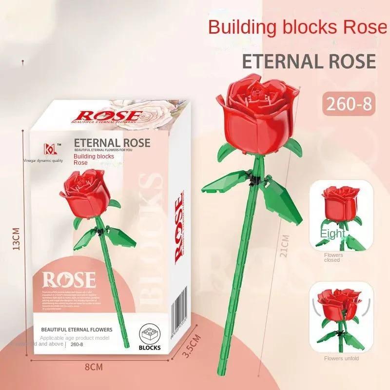 День святого Валентина Роза Строительные блоки бессмертный букет пазл пазл игрушка игрушка подарок украшения