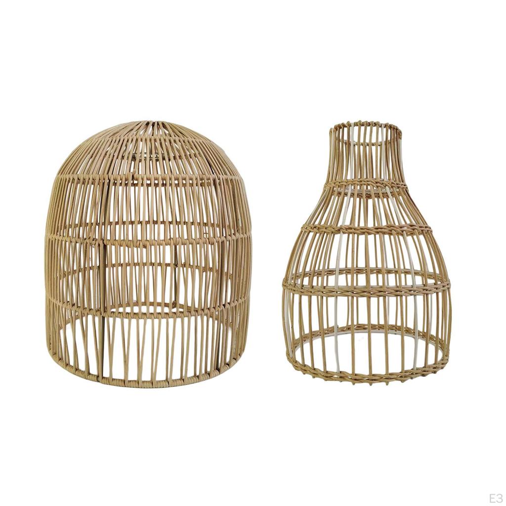 Ceiling Pendant Lamp Shade Made of Wicker for Lamp, Hanging Floor