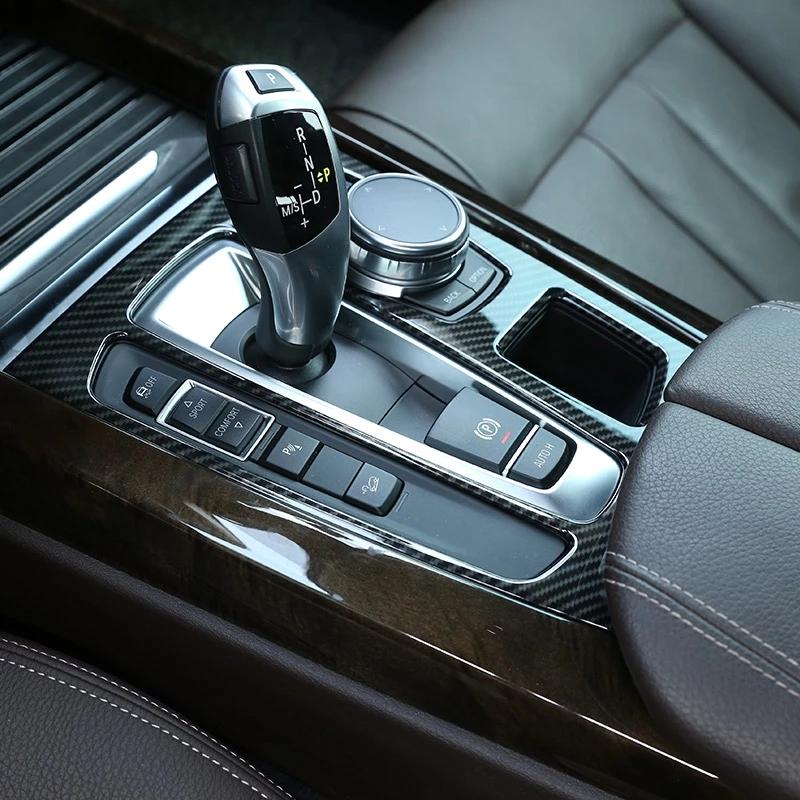 ABS центральная панель переключения передач автомобиля крышка рамки наклейки подходят для BMW X5 X6 F15 F16 2014-Авто интерьер