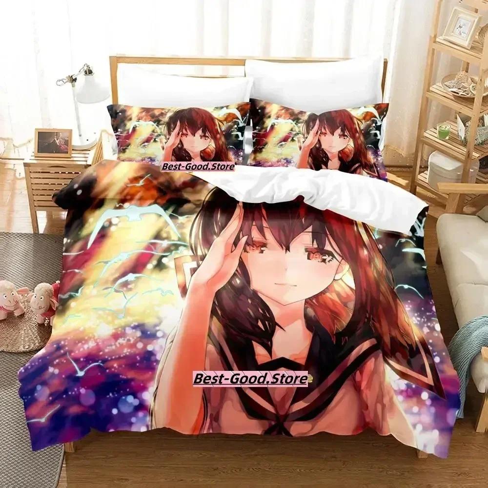 Новый Постельный Комплект Kantai Collection Пододеяльник Простыня Принт Комплект Постельного Белья Наволочка Кровать Полный Квинсайз Кингсайз Одеяло Спальня