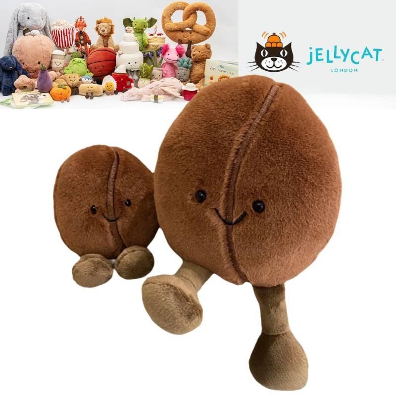 Тема Плюшевая игрушка Jellycat Кофейное зерно Коричневый Детская Мягкая Улыбающееся выражение Лица Подарок
