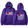 I Love My Girlfriend and I Love My Boyfriend Printed Hoodie Couple Fashion Sports Shirt Harajuku Casual Top