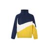 Anorak Woven Jacket With Logo Zipper Long Sleeve Men Jackets Yellow Navy AT4489-417