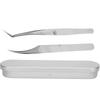 Набор пинцетов из нержавеющей стали для наращивания ресниц, инструмент для наращивания накладных ресниц