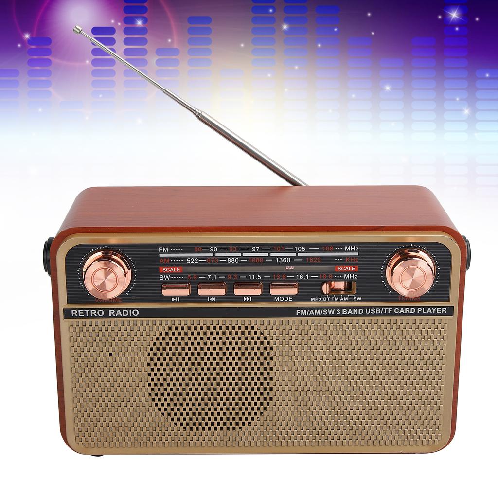 FM/AM/SW Radio Home Supplies FM/AM/SW Radio Portable USB Charging Radio Receiver for U Disk Bluetooth Memory Card Home USB Radio