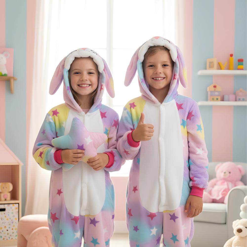 Piżama Onesie Kigurumi Kostium Przebranie Królik Dzieci 105 - 115Cm
