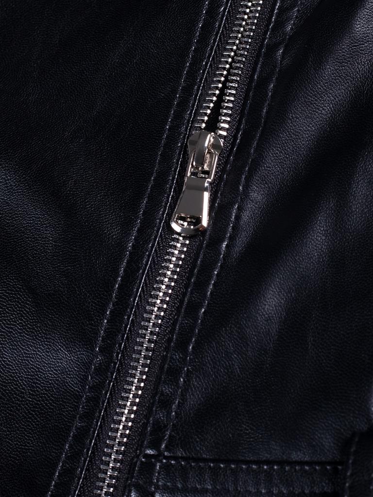 Rose Beauty A  Zip Up PU Leather Vest Moto Jacket