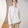 Женский модный утолщенный свитер из чистого кашемира с круглым вырезом - осенне-зимний базовый слой свободного кроя