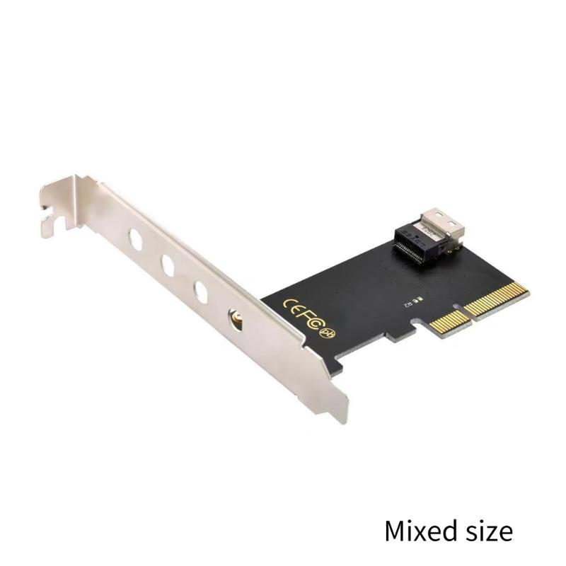 Effective PCIe 4.0 X4 To Slimlines SFF8654 Adapter Card Computer Hard Drive Fast Data Transfer Card Half Height Baffle