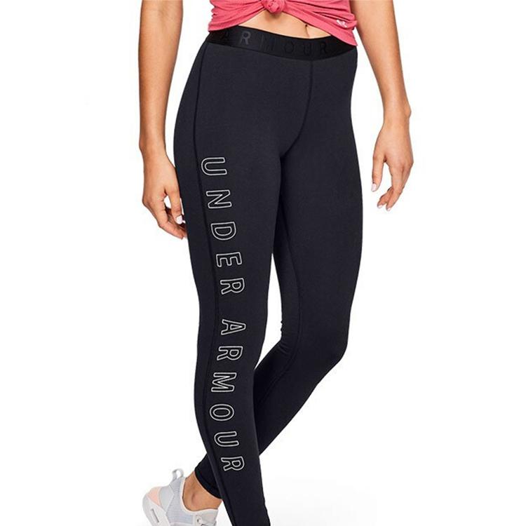 Under Armour Женские леггинсы для тренировок с принтом любимых букв UA, черные 1329318-001