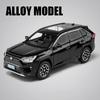 1/22 Toyota RAV4 SUV Alloy Cast Toy Car Model Sound and Light Pull Back Children's Toy Collectibles Birthday Gift
