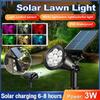 Солнечные фонари, Уличные газонные фонари, 7 колышков для грунта, Светодиодные садовые солнечные прожекторы, Декоративные фонари, Газонные ландшафты, Белый/теплый/цветной свет