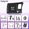 Автомобильный радиоприемник, видеоплеер, навигация, 9,7 дюйма, Android 14, для Honda Civic 2005 - 2012 с правым рулем, мультимедиа, автомагнитола Carplay 4G, WIFI, камера 360 градусов, BT