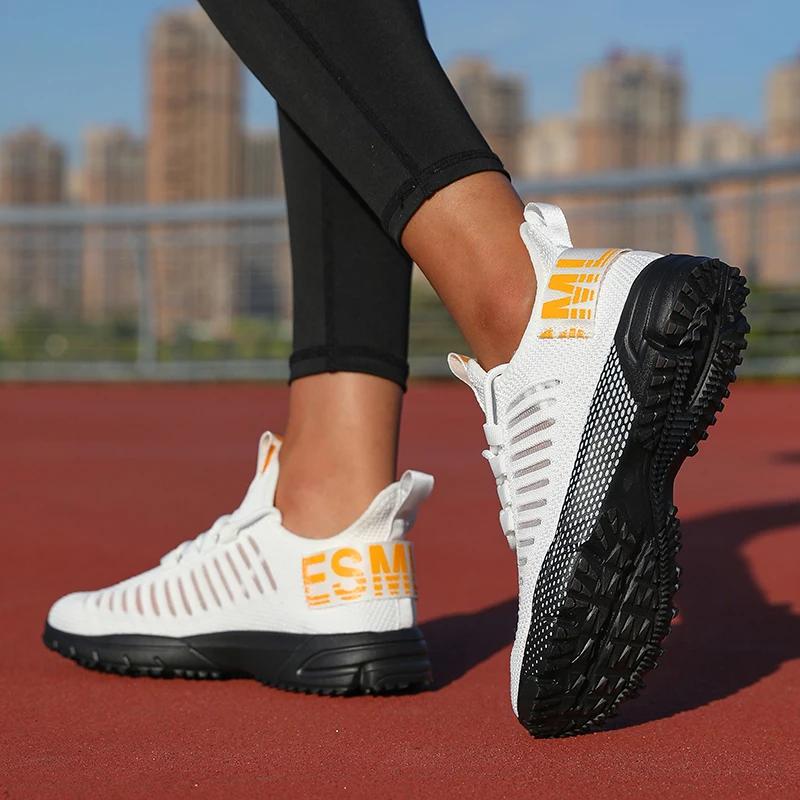 Men's Running Shoes Fashionable and Breathable Youth Outdoor Sports Shoes Women Comfortable and Odor Proof Tennis Walking Shoes