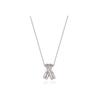 Luminous Flow Silver-White Necklace Tntsvw02740S