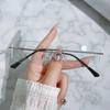 Men Ultra Light Myopia Glasses Small Square Frameless Anti-Blue Light Near Sight Glasses Ultra Light Unisex Short Sight Glasses