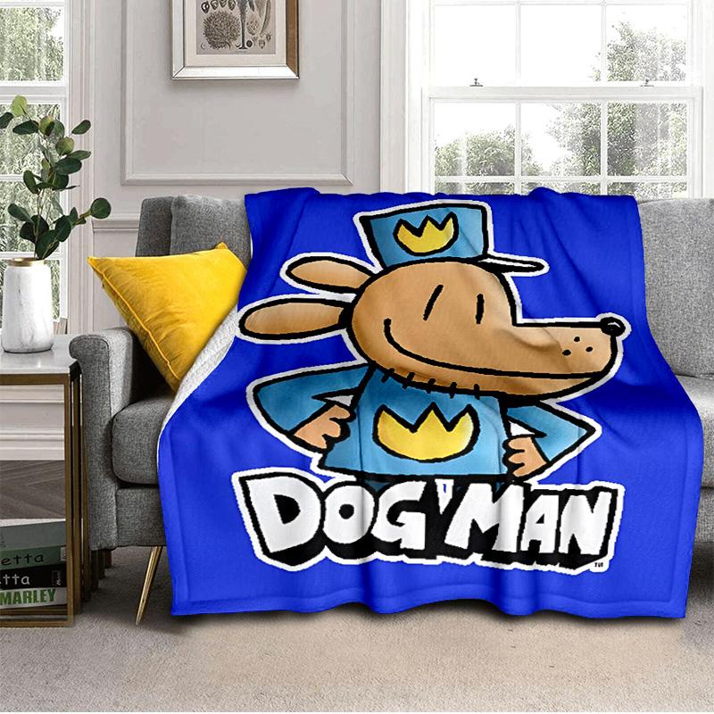 Dog Man And Friends Adventure Blanket Suitable for Sofas, Beds, Offices, And Camping - Perfect Gift for Halloween Christmas