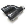 Real Carbon Fiber Left Exhaust Tip 63mm In 89mm Out Black