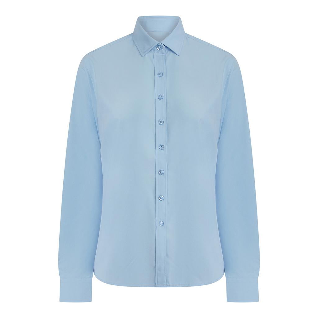 Henbury Женская/дамская хлопковая рубашка Feel Cool Plus с длинными рукавами