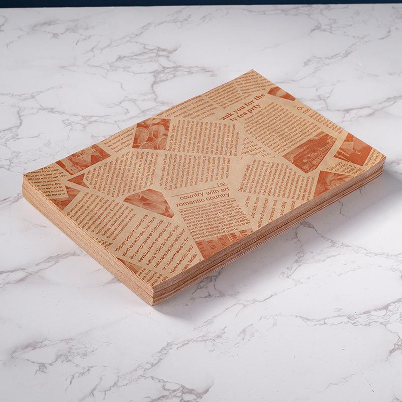 Oil-Resistant Wrapping Paper for Fried Chicken, Fries, Hamburgers, and Sandwiches