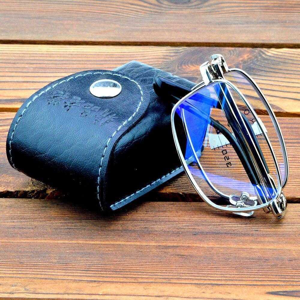 Портативные складные очки во всю оправу, простой стиль, прогрессивные мультифокальные очки для чтения для ближнего и дальнего света от +0,75 до +4