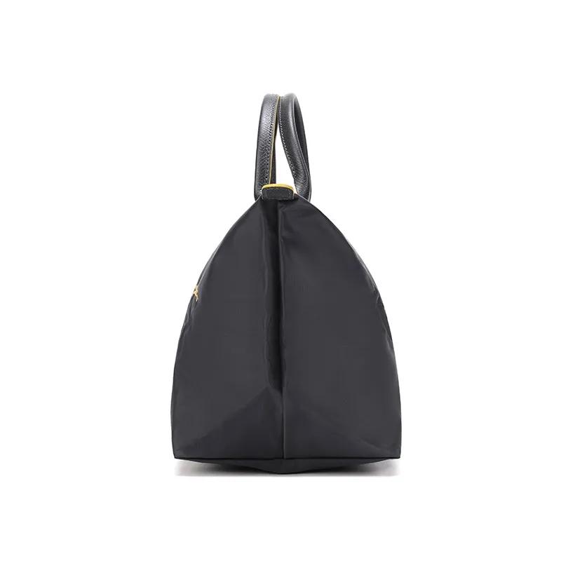 LONGCHAMP Le Pliage Club Polyamide Canvas Cow Leather Dumpling Bag Handbag Medium Women's Metallic Gray (Unisex) Handbags 1623619300