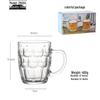 Кружки для крафтового пива Shangqi большой вместимости из стекла с ручкой (Набор из 2)