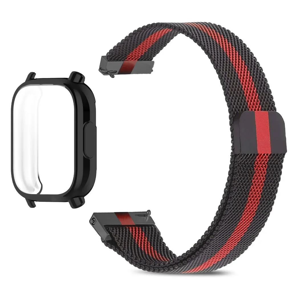 Чехол + Миланский магнитный ремешок для Redmi Watch 5 Active, Мягкий ТПУ чехол, Защитная пленка для экрана для Redmi Watch 5 Lite, Металлический ремешок для часов