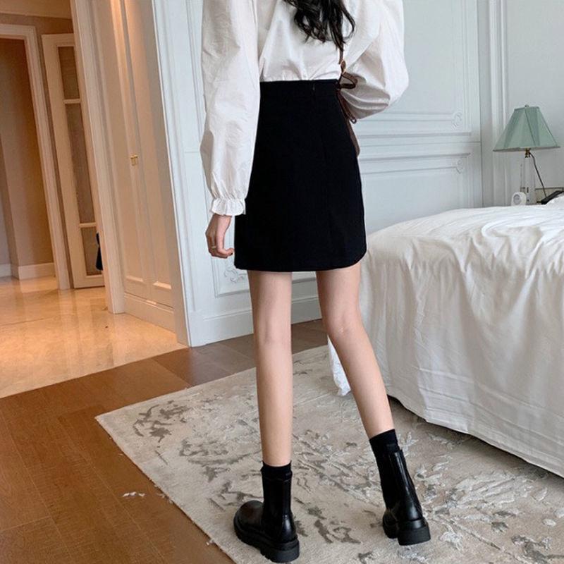 Юбки женские, однотонные, универсальные, мини, модные для подростков, женские, в стиле ампир, популярные, с шармом, в консервативном стиле, с темпераментом, простые, повседневные, серые