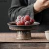 High Feet Ceramic Plate Refreshment Tray Fruit Plate Snack Tray Cake Pan Cake Stand Dim Sum Plates Dessert Bowl Serving Plates