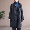 Autumn Winter Lingge Cotton Jacket Women Hooded Loose Thick Warm Parkas Female Long Sleeve Casual Cotton Padded Outwear Lady