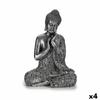 Decorative Figure Buddha Sitting Silver 22 X 33 X 18 Cm (4 Units)